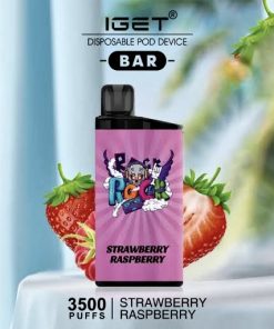 IGET Bar 3500 Puff Strawberry Raspberry Disposable Vape